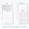 Product image of a 12-week weight loss planner with pages for meal tracking, workout logs, progress charts, and weekly goal setting.