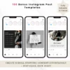 Product image of an Instagram Digital Planner with editable Canva templates for planning posts, reels, and stories.