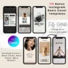 Product image of an Instagram Digital Planner with editable Canva templates for planning posts, reels, and stories.