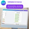 Product image of an Instagram Digital Planner with editable Canva templates for planning posts, reels, and stories.
