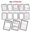 Product image of a Social Media Planner available in both digital and printable formats, featuring content calendars and strategy sections.