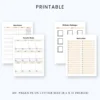 Product image of a reading planner with pages for book lists, reading logs, reviews, and reading goals.