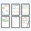 Product image of a LinkedIn planner with pages for content strategy, post scheduling, and professional branding.