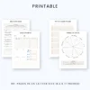 Product image of a wellness planner with pages for self-care routines, mental health tracking, habits, and wellness goals.