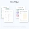 Product image of an ADHD planner with structured pages for task management, routines, focus tracking, and brain dumps.