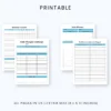 Product image of an anxiety and depression journal with pages for mood tracking, thought reflection, coping strategies, and gratitude logs.