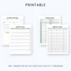 Product image of a budget planner with pages for income tracking, expense logs, savings goals, and monthly overviews.