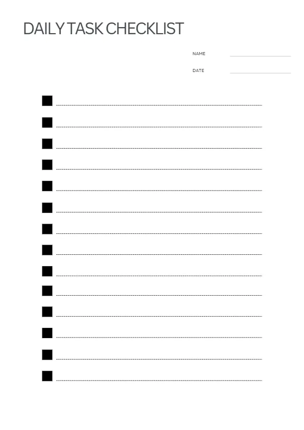 daily-task-checklist daily task checklist printable