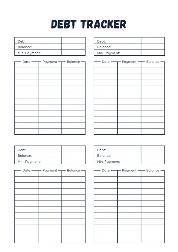 debt-tracker-1 debt tracker printable