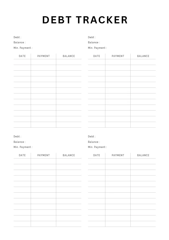 debt-tracker debt tracker printable