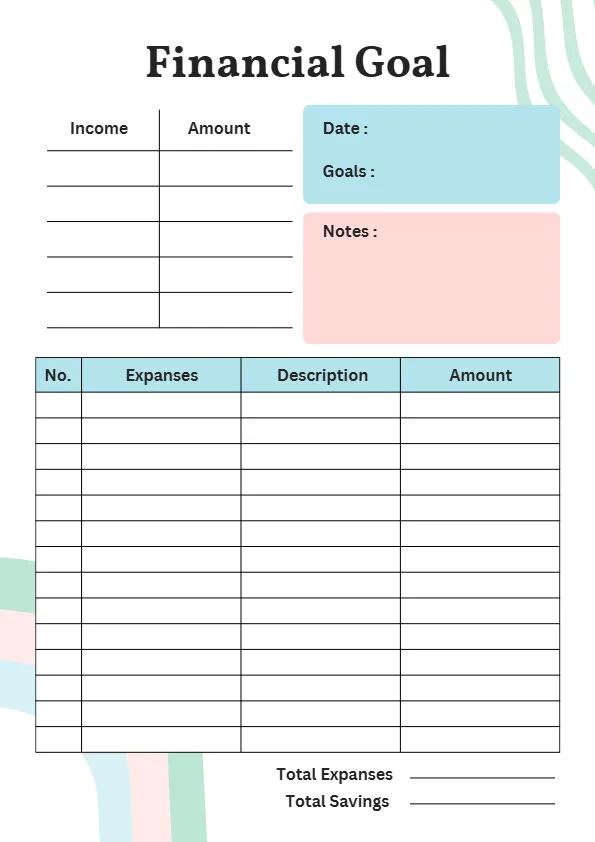 financial-goal-planner-6 financial goal planner printable