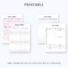 Product image of the Ultimate Girl Boss Planner with pages for business goals, branding, scheduling, and income tracking.