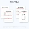 Product image of a manifestation planner with pages for affirmations, goal setting, visualization, and daily alignment.