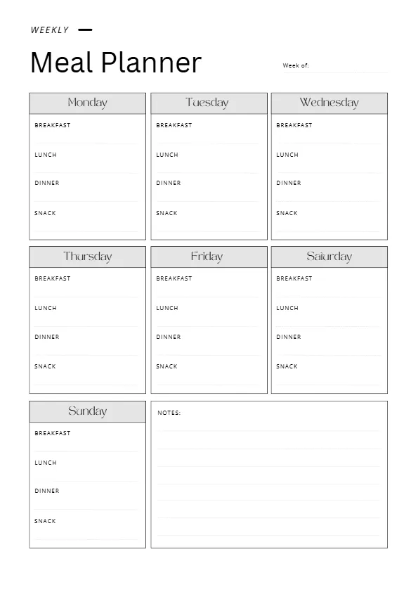 meal-planner-2 weekly meal planner printable