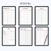 Product image of a meal planner with pages for weekly menus, grocery lists, and nutrition tracking.