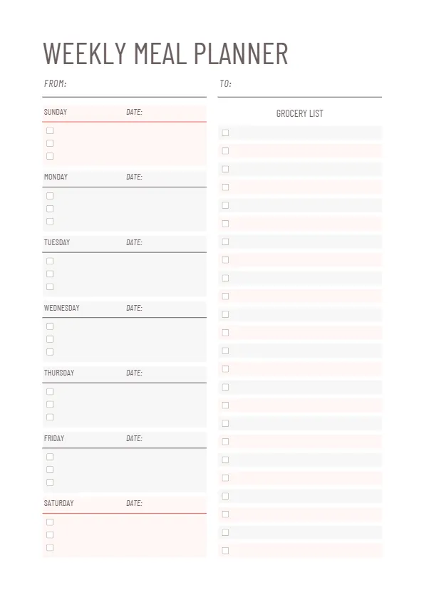meal-planner-4 weekly meal planner printable