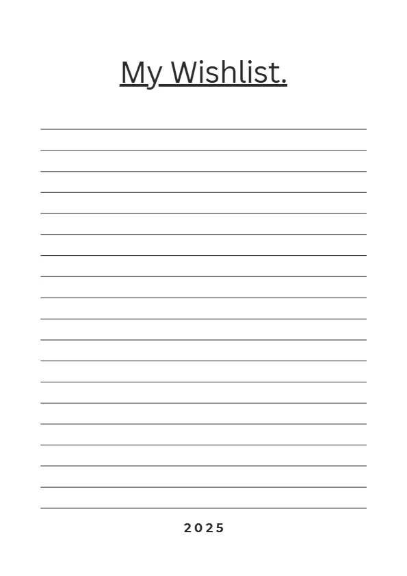my wishlist my wishlist printable