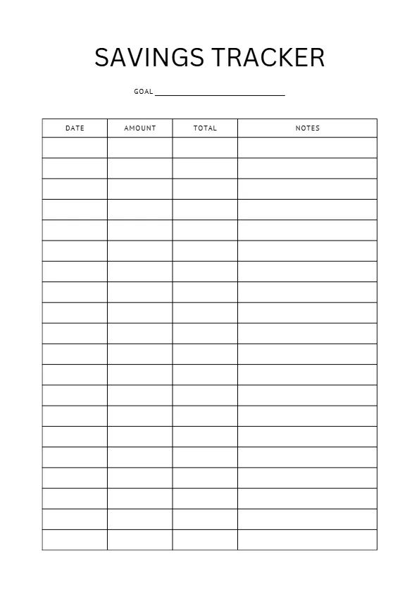 saving-tracker saving tracker printable