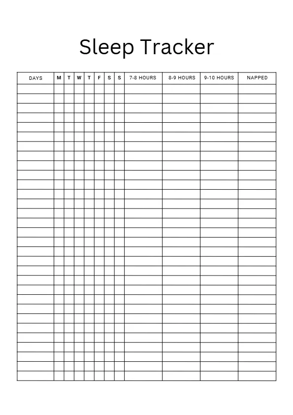 sleep-tracker-1 sleep tracker printable
