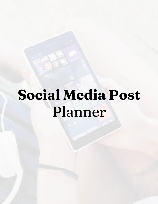 social-media-post-planner social media planner printable