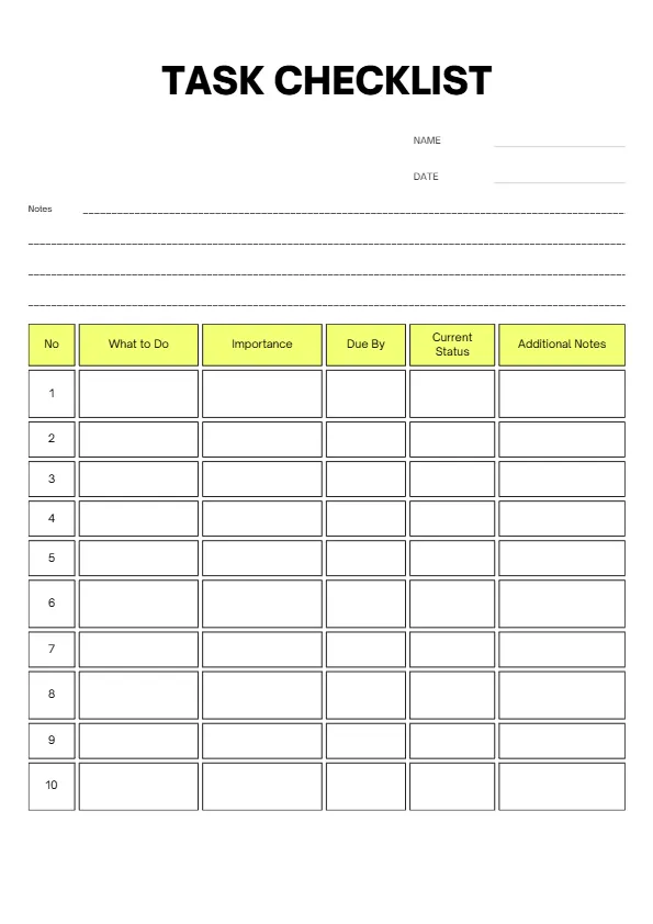 task-checklist-2 task checklist printable
