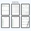 Product image of a teacher planner with pages for lesson planning, class schedules, grading logs, and academic calendars.