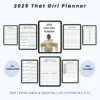 Product image of That Girl Planner with pages for routines, wellness, productivity, and daily self-improvement tracking.