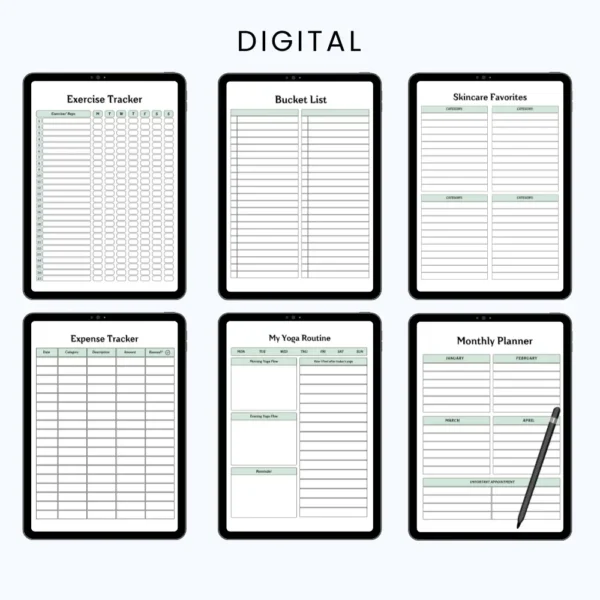 Product image of That Girl Planner with pages for routines, wellness, productivity, and daily self-improvement tracking.
