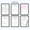 Product image of a vision board planner with pages for goal visualization, inspiration collages, and intention setting.