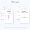 Product image of a weight loss planner with pages for meal tracking, fitness goals, progress charts, and daily habits.