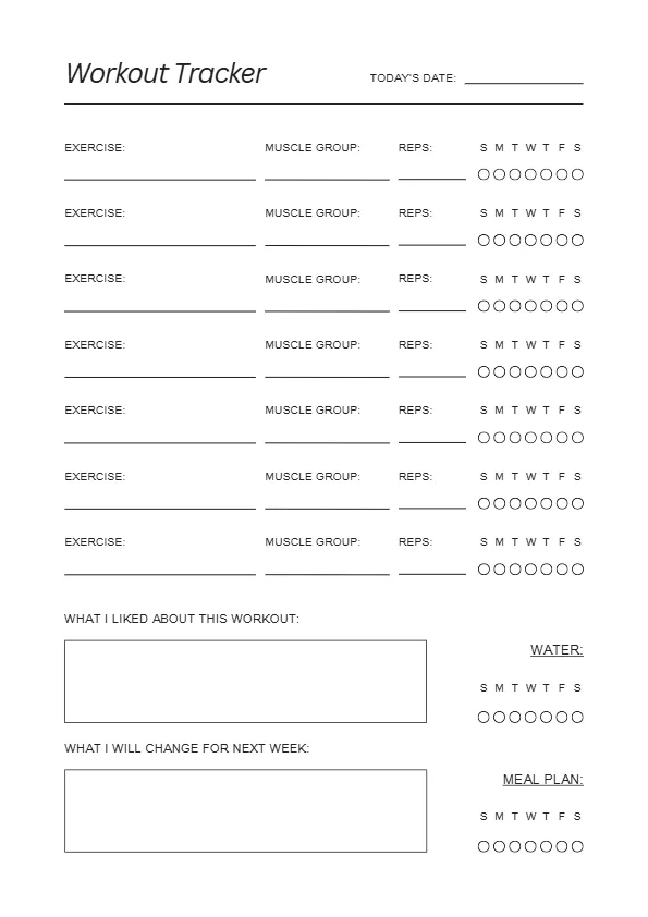 workout-tracker-1 workout tracker printable